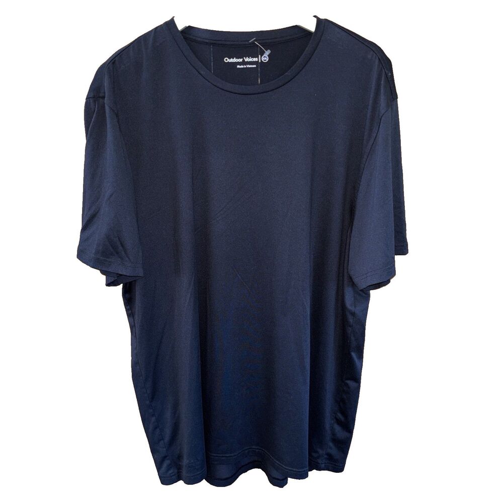Outdoor Voices T Shirt Men XXL Black Short Sleeve Pullover Stretch Athletic